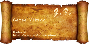 Gecse Viktor névjegykártya