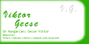 viktor gecse business card